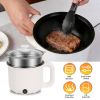 Dual Power 300W/600W Electric Hot Pot, Non-Stick Ceramic Inner Pot with Steamer, Dry-Boil Protection Multi-Cooker