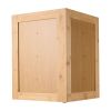 Corner Bread Box for Kitchen Counter, Double Layer Large Capacity Bamboo Bread Storage Container, Farmhouse Wooden Breadbox for Homemade Bread
