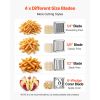 French Fry Cutter, Commercial Vegetable Chopper with 4 Blades (1/2", 3/8", 1/4" & 6-Wedge with Corer)
