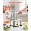 French Fry Cutter, Commercial Vegetable Chopper with 4 Blades (1/4", 3/8", 6-Wedge & Apple Corer), Stainless Steel Potato Slicer for Fries, Onion