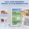 4.5 Cu.Ft Mini Freezer for Dorm, Reversible Door Refrigerator with Freezer, Wheels, -15.8F to 32F, White