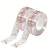 2 Rolls Floral Waterproof Seam Tape â€“ Decorative Pink Flower Design for Sink, Toilet & Stove Edge Sealing (118.11 Inch/Roll)