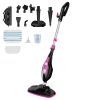 10-in-1 Steam Mop, 1550W Detachable Handheld Steam Cleaner for Floor Cleaning, 16FT Cord, 2 Washable Pads