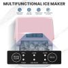 Countertop Ice Maker with Handle, 26lbs/24H Portable Ice Machine, 9 Bullet Ice Cubes Ready in 6 Mins, Self-Cleaning, Quiet Compact Ice Maker for Home